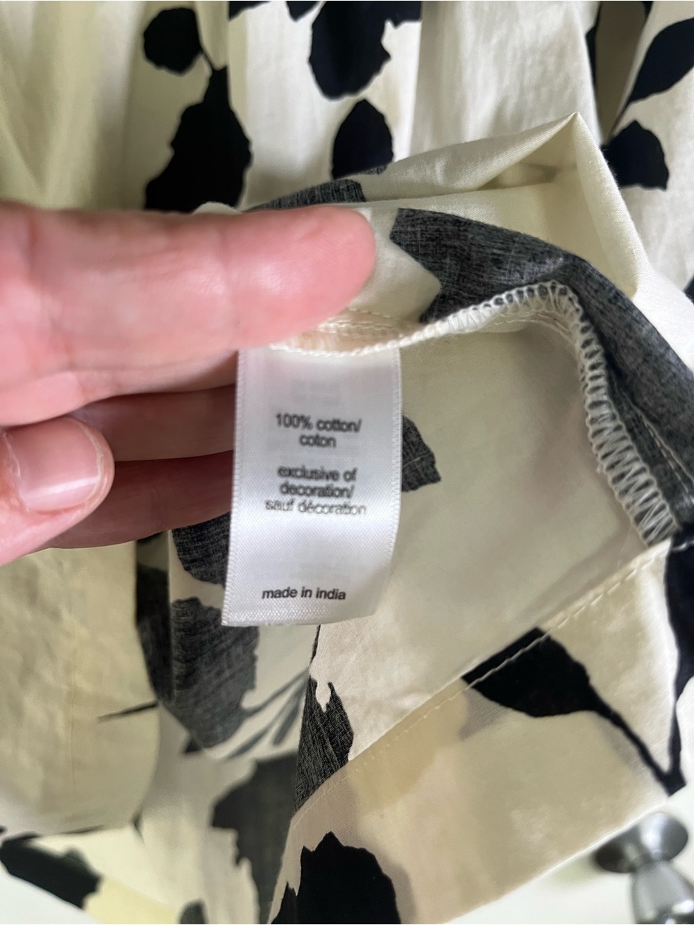 Maurices Black Floral Square-Neck Peasant Blouse on Cream - Picture 5 of 6